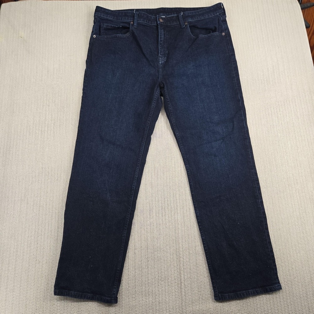 True Classic Jeans‎ Mens 40x32 Dark Wash Blue Straight Leg Stretch Denim Pants
